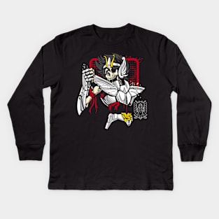 Skeleton Pegasus Seiya Anime Fanart Kids Long Sleeve T-Shirt